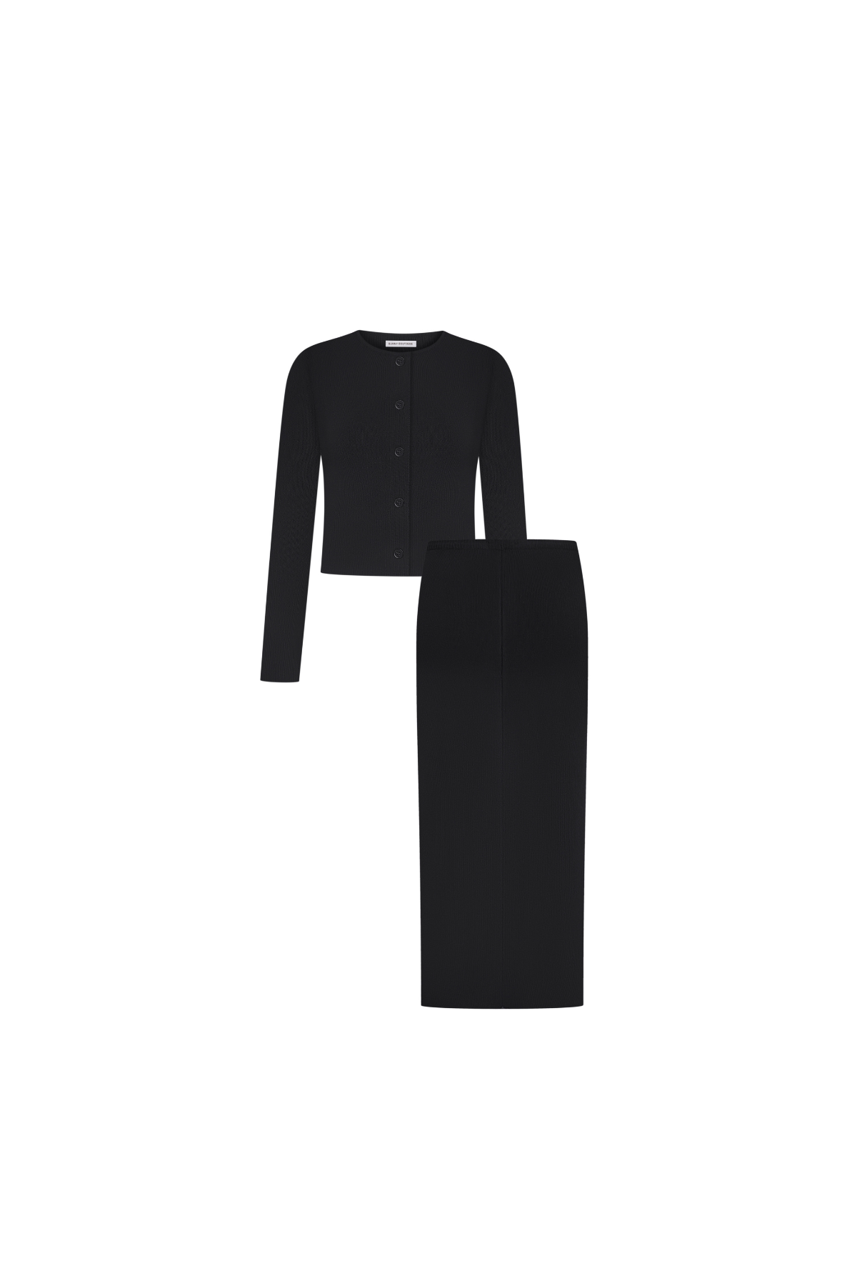 Костюм в'язаний зі спідницею чорний