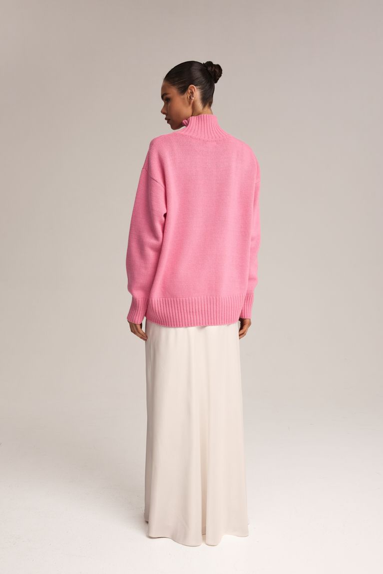 Светр вовна рожевий