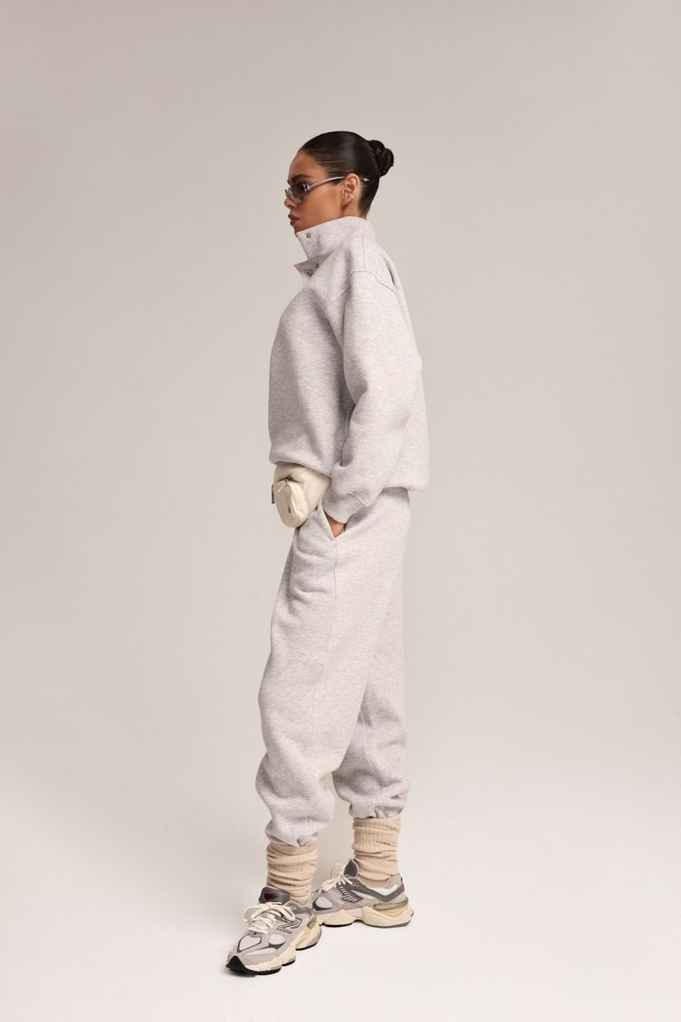 Світшот поло сірий меланж