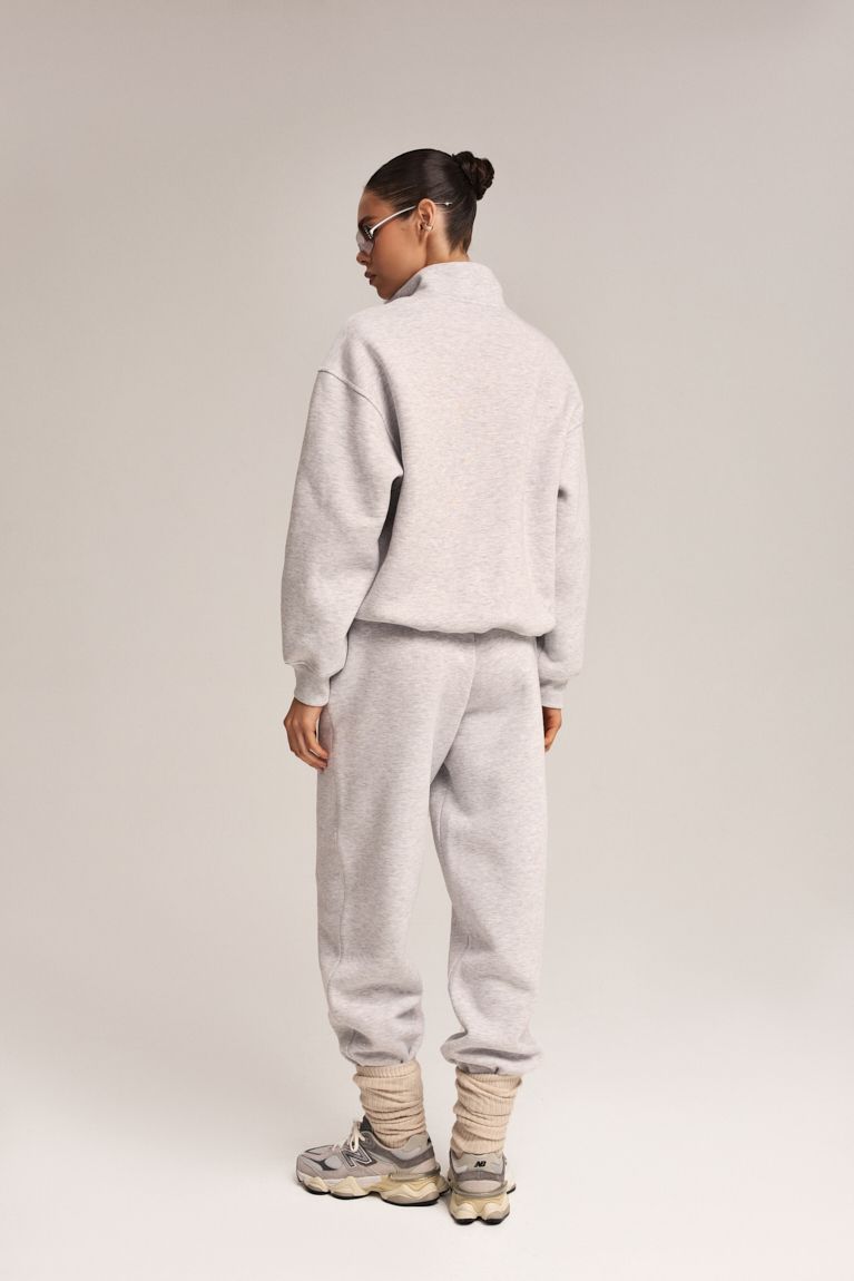 Світшот поло сірий меланж