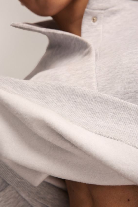 Світшот поло сірий меланж