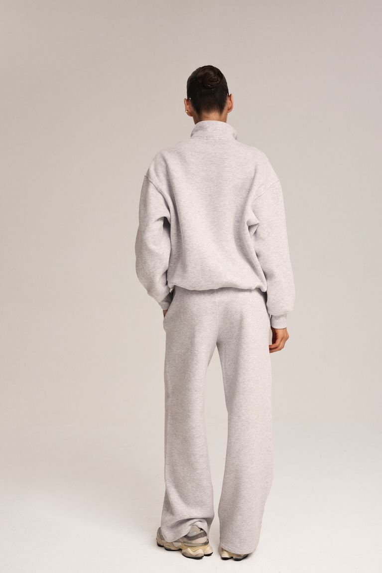 Світшот поло сірий меланж