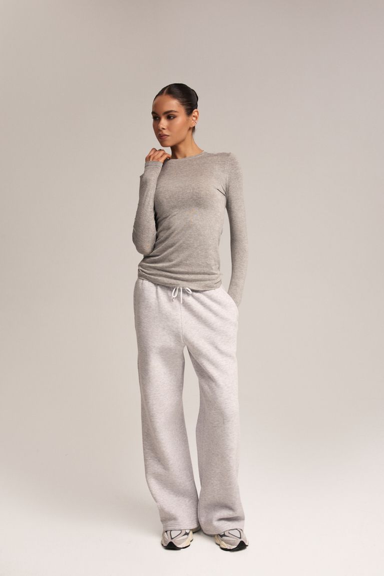 Лонгслів сірий меланж