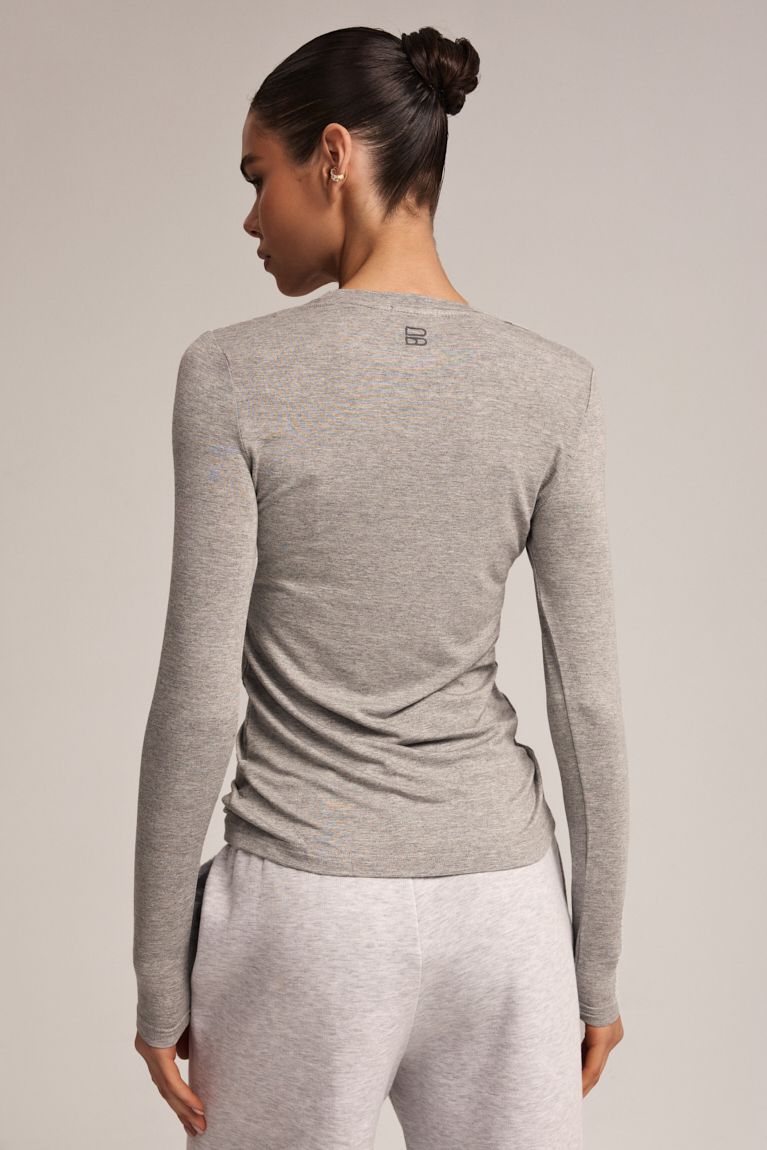 Лонгслів сірий меланж