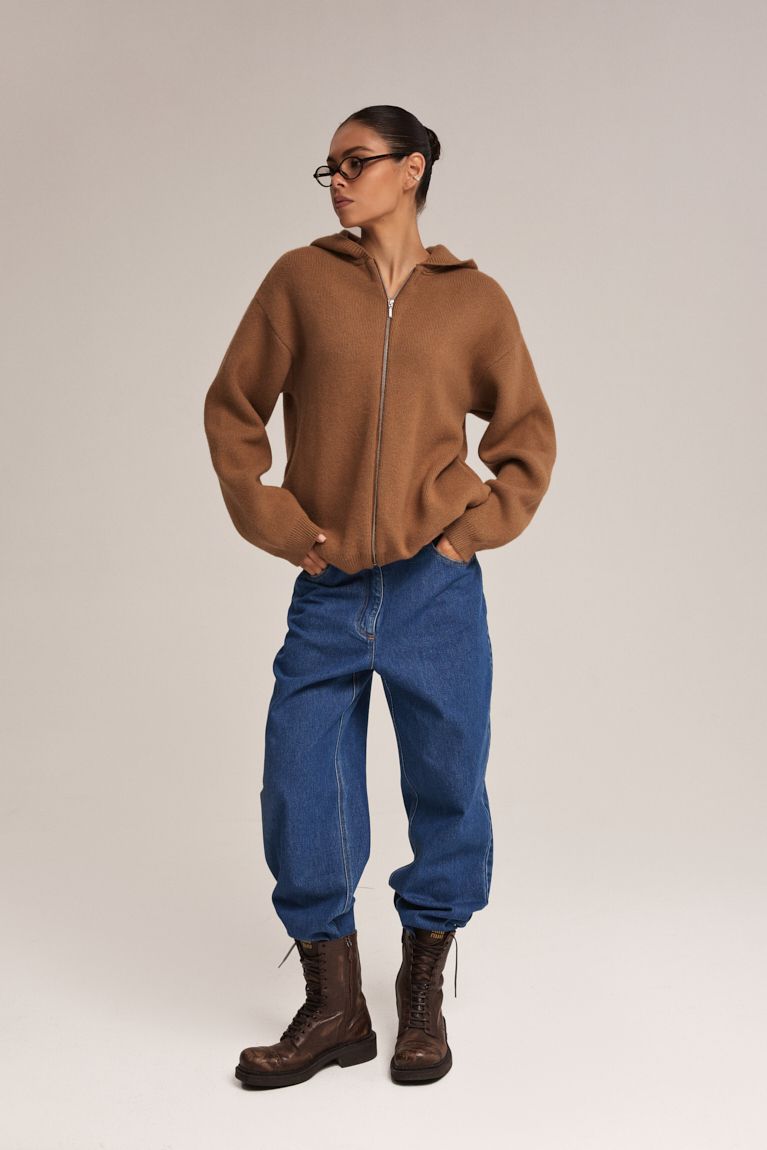 Кардиган в'язаний oversize кемел