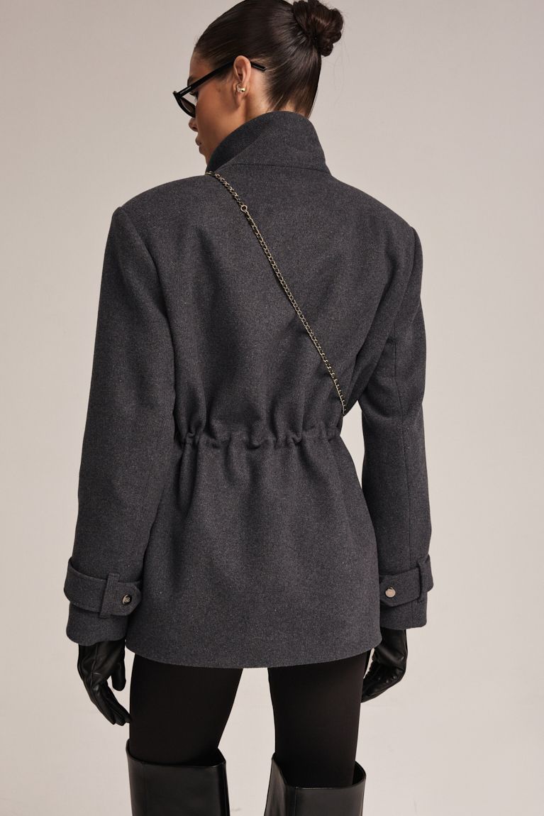 Напівпальто на кулісці графіт