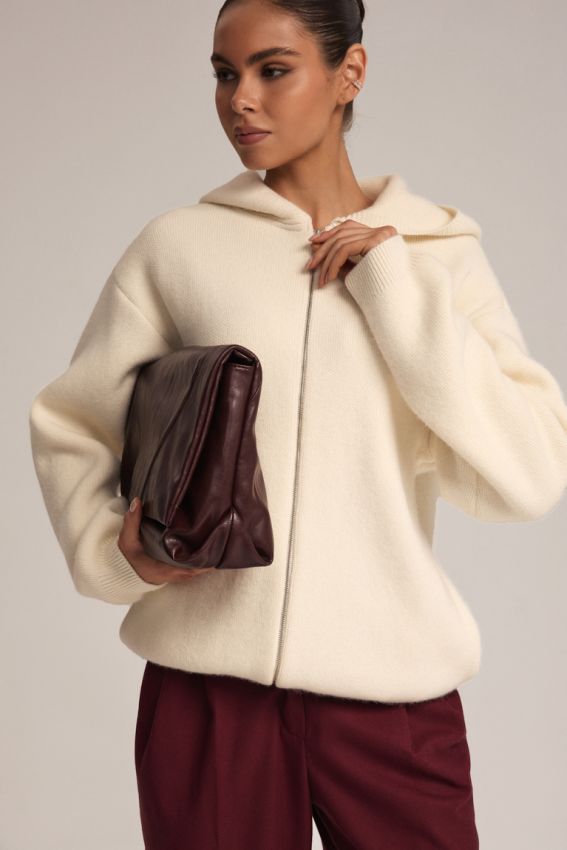 Кардиган в'язаний oversize молоко