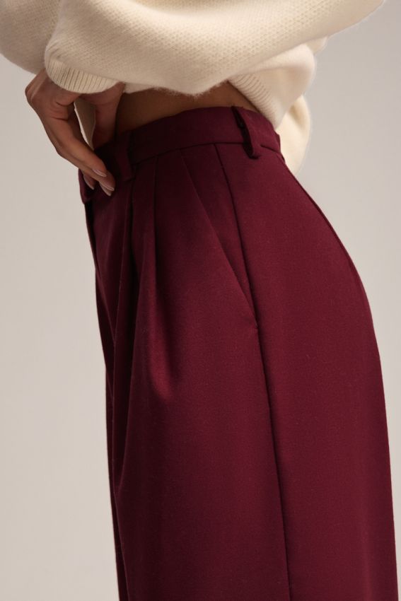 Штани Classic вовна бургунді