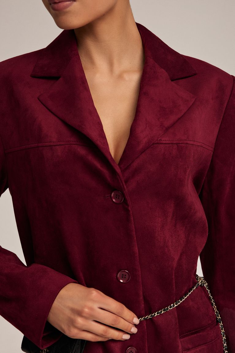 Жакет замша бургунді