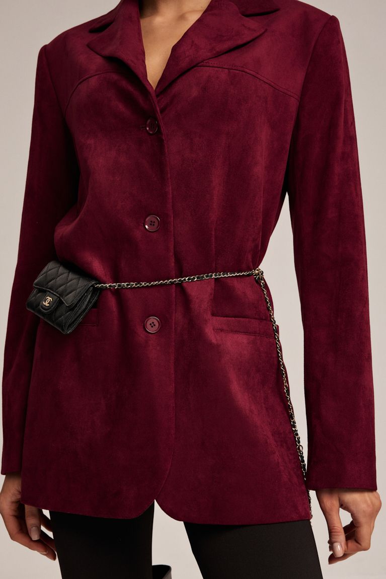 Жакет замша бургунді