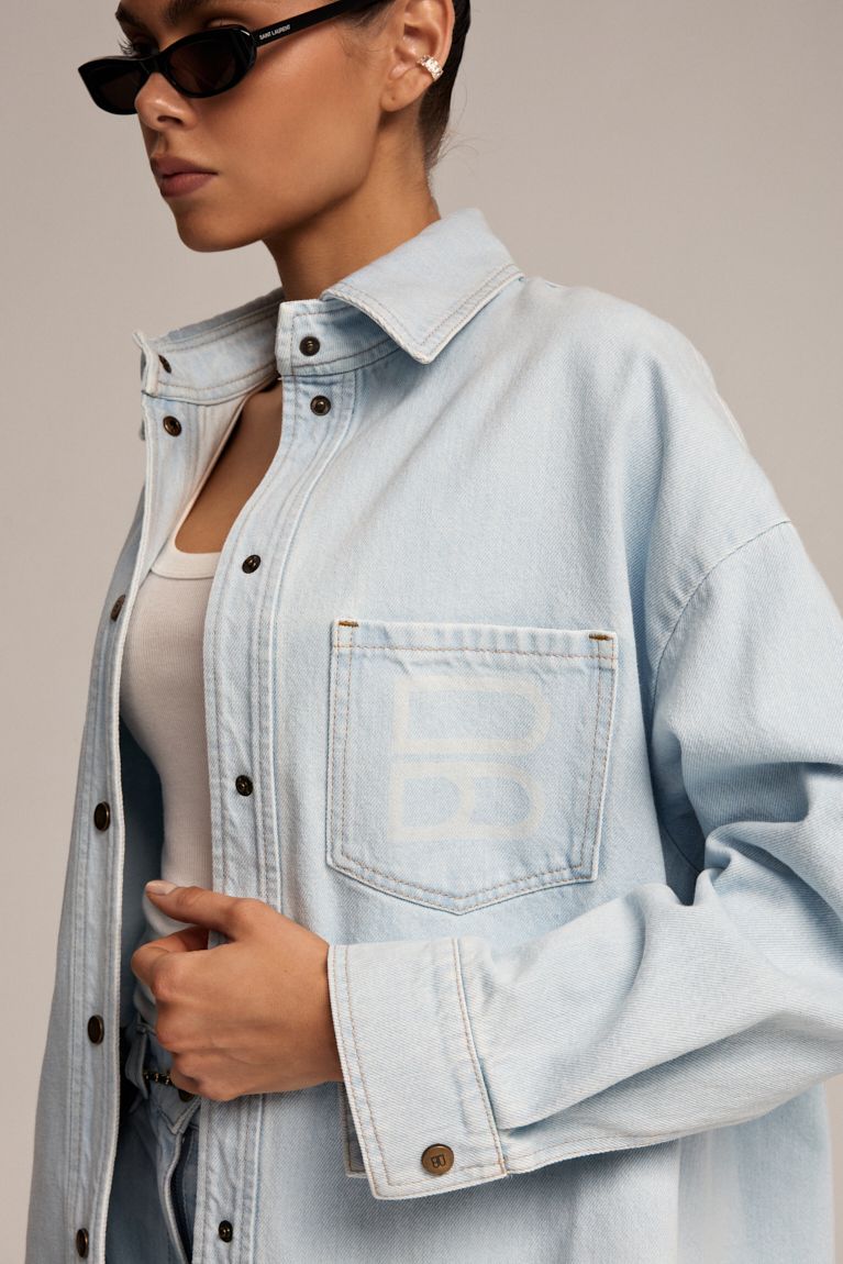 Сорочка джинс 2025 блакитна