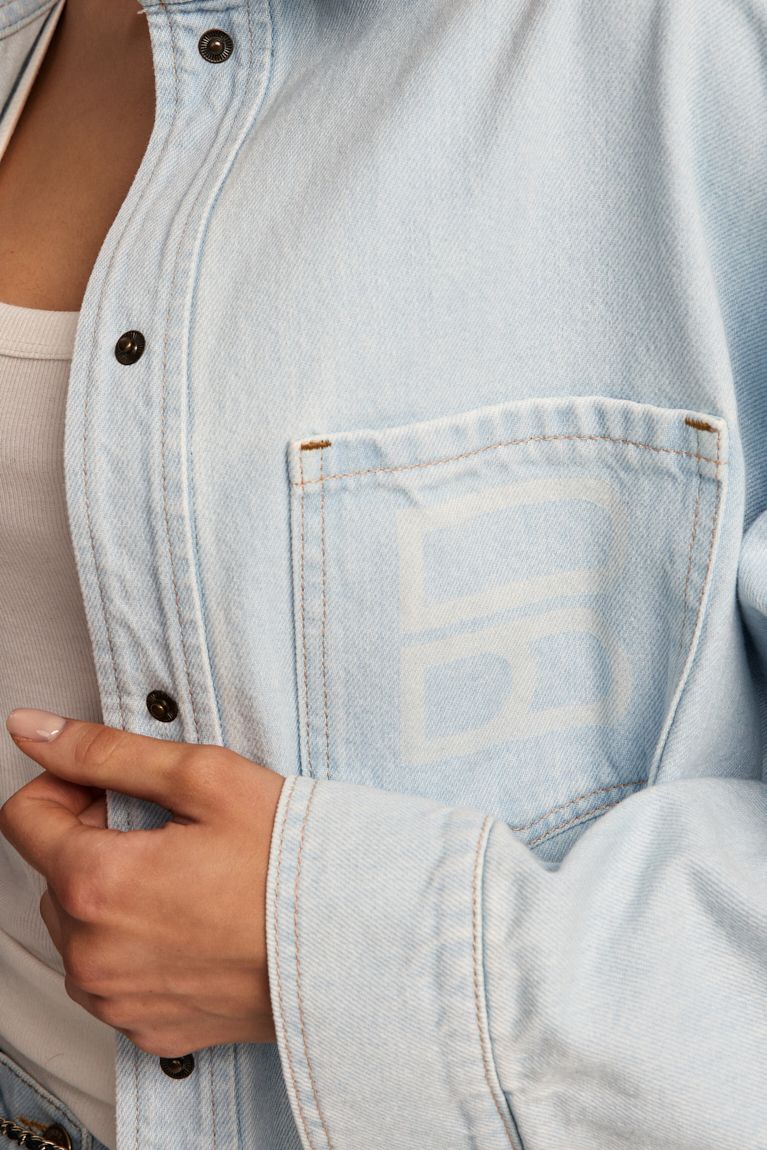 Сорочка джинс 2025 блакитна