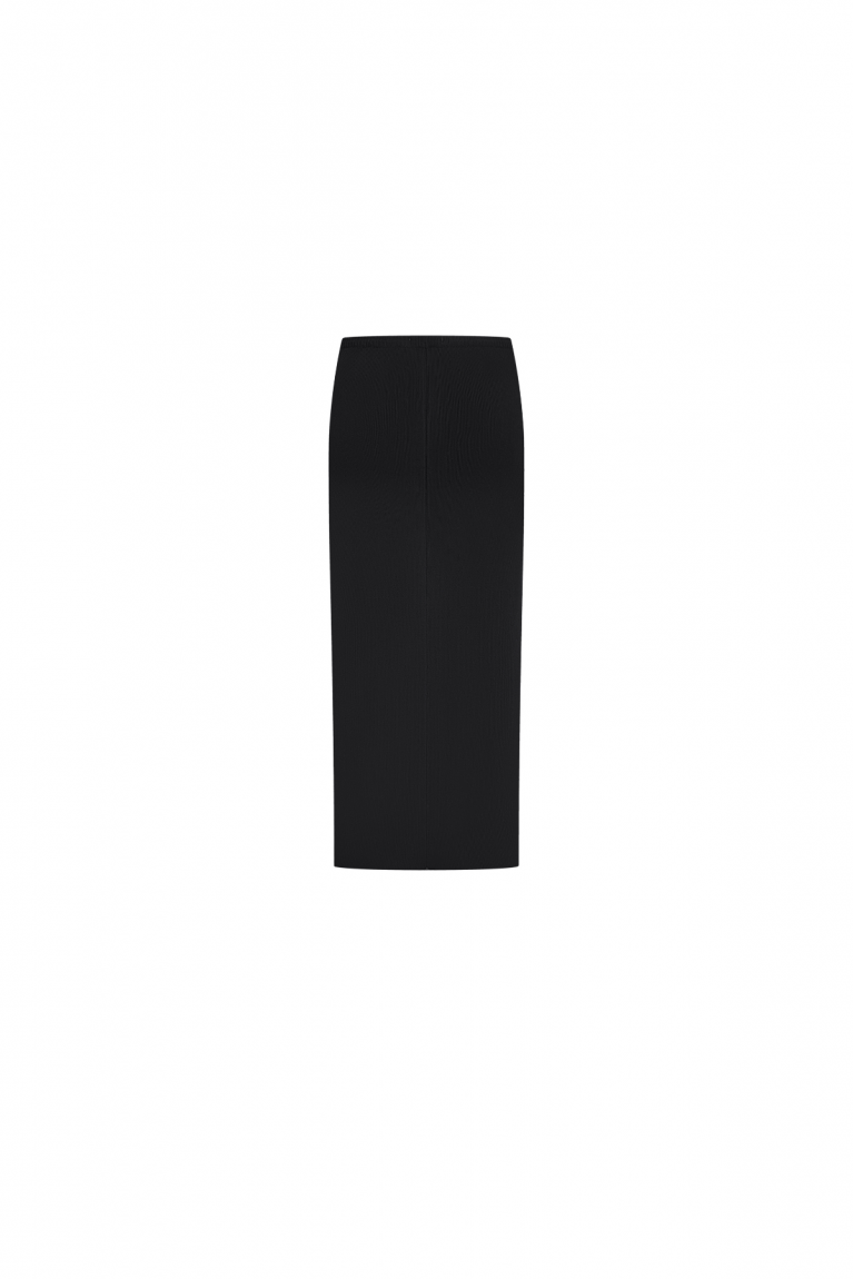 Костюм в'язаний зі спідницею чорний