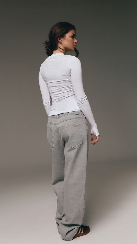 Лонгслів-рукавичка білий