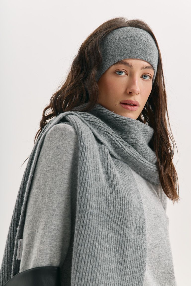 Шарф вовна сірий
