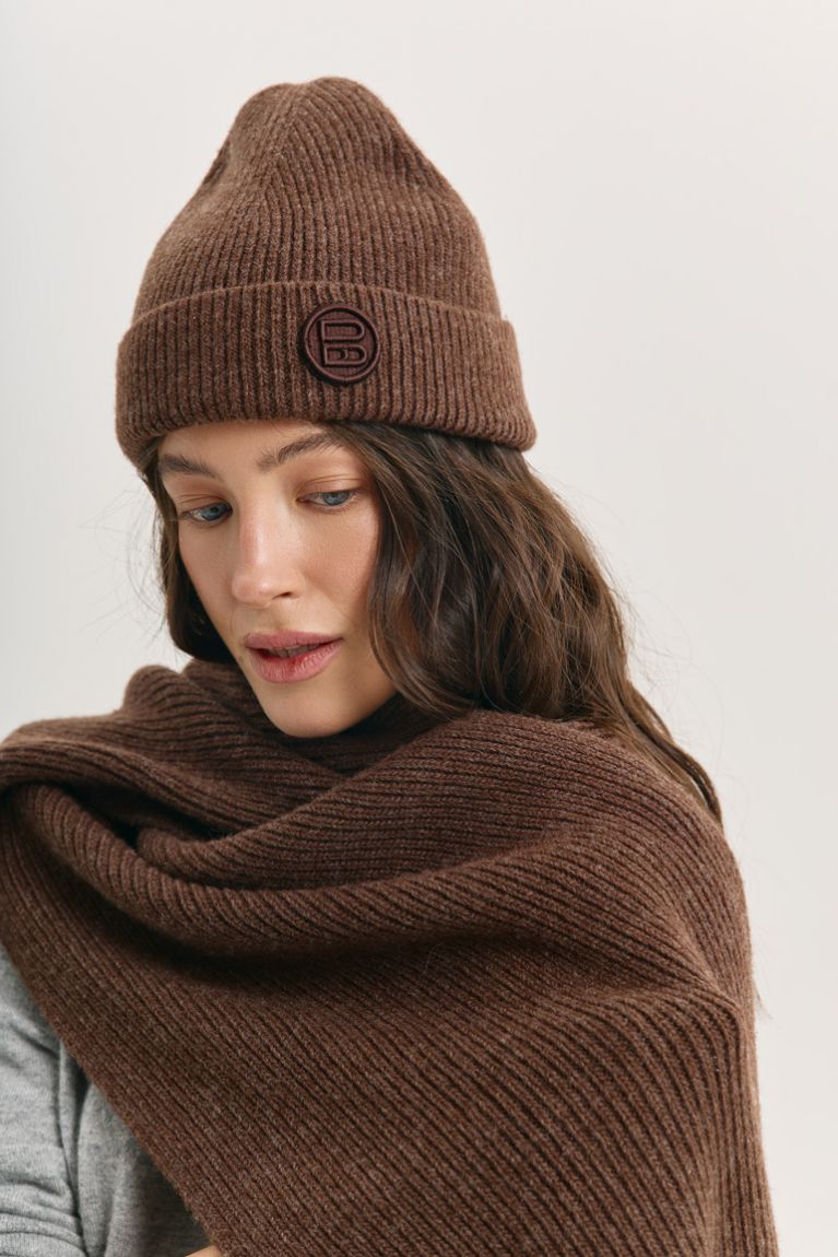 Шарф вовна шоколад