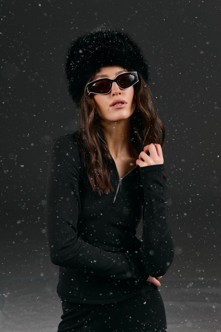 Кофта фліс з блискавкою чорна