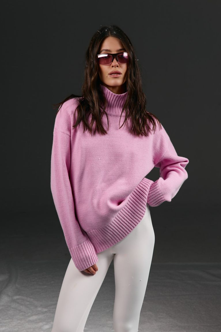 Светр вовна світло-рожевий