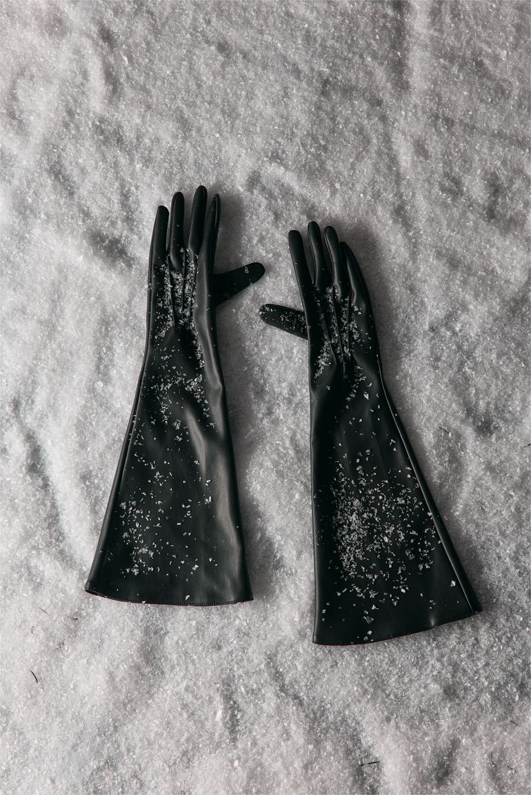 Рукавички довгі чорні