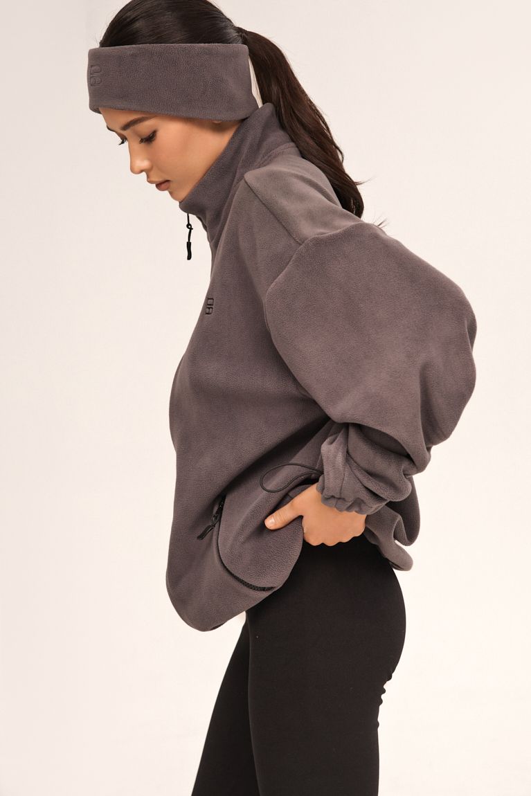 Кофта double zip фліс сіра