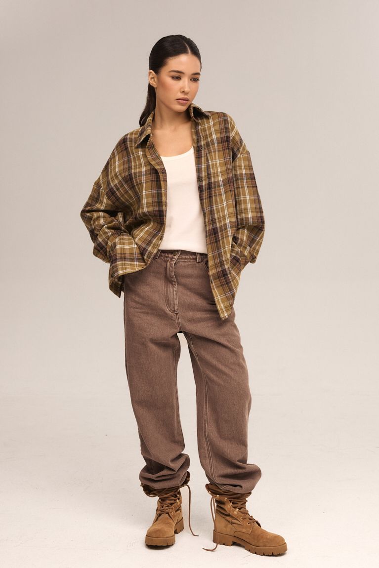 Сорочка байка на кнопках хакі