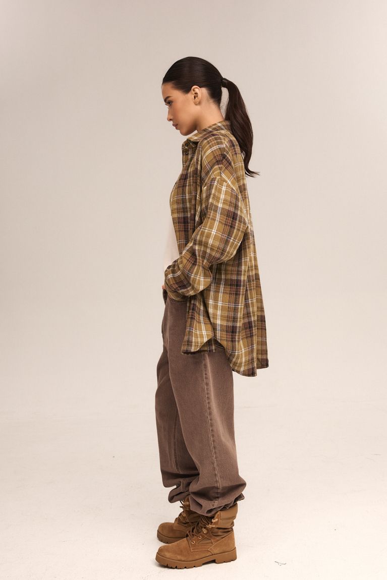 Сорочка байка на кнопках хакі