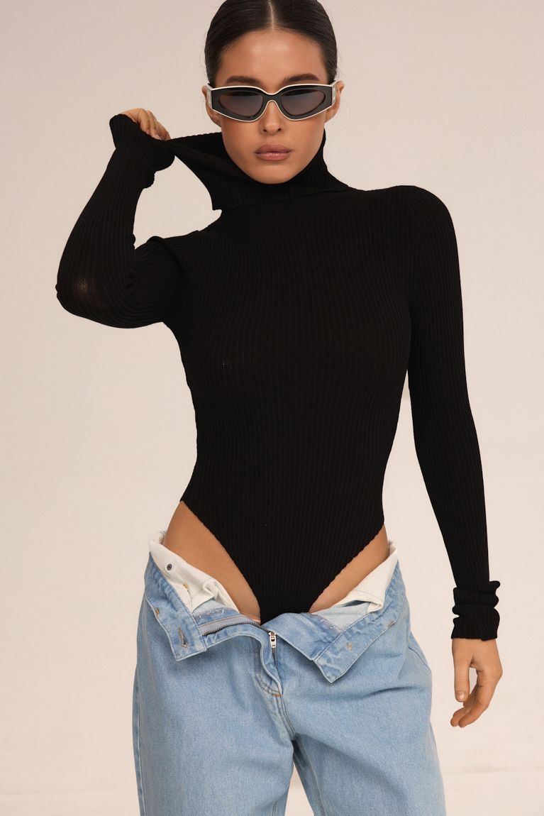 Гольф боді чорний