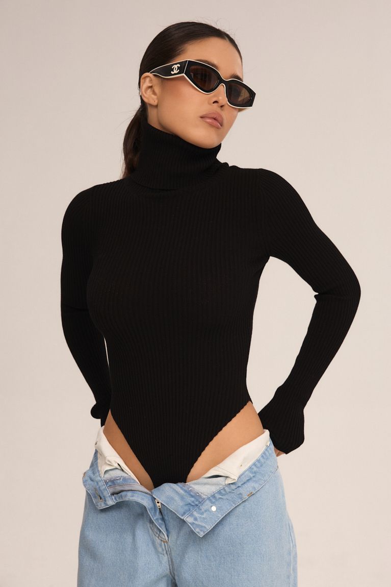 Гольф боді чорний