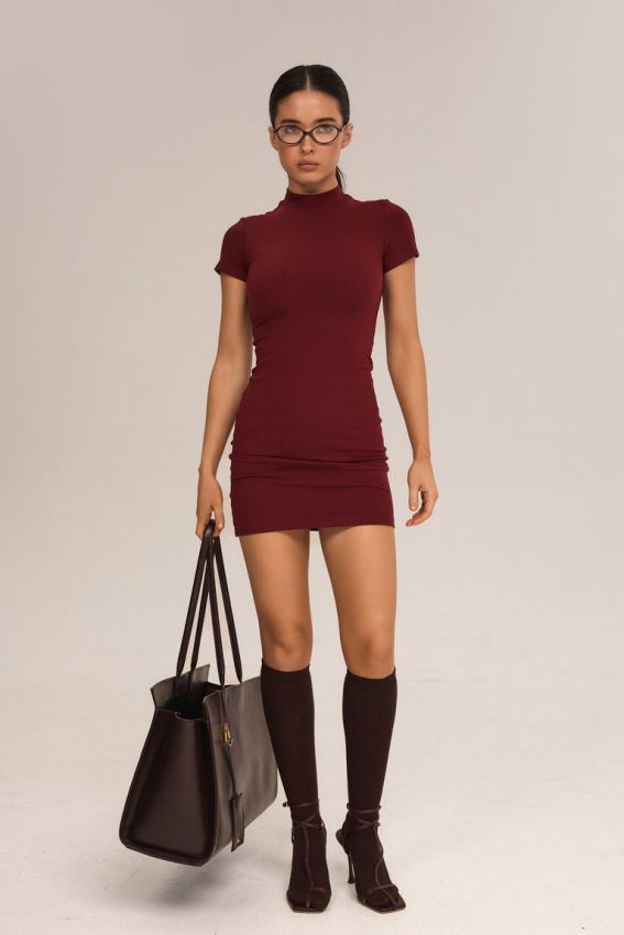 Сукня GiGi mini бордо