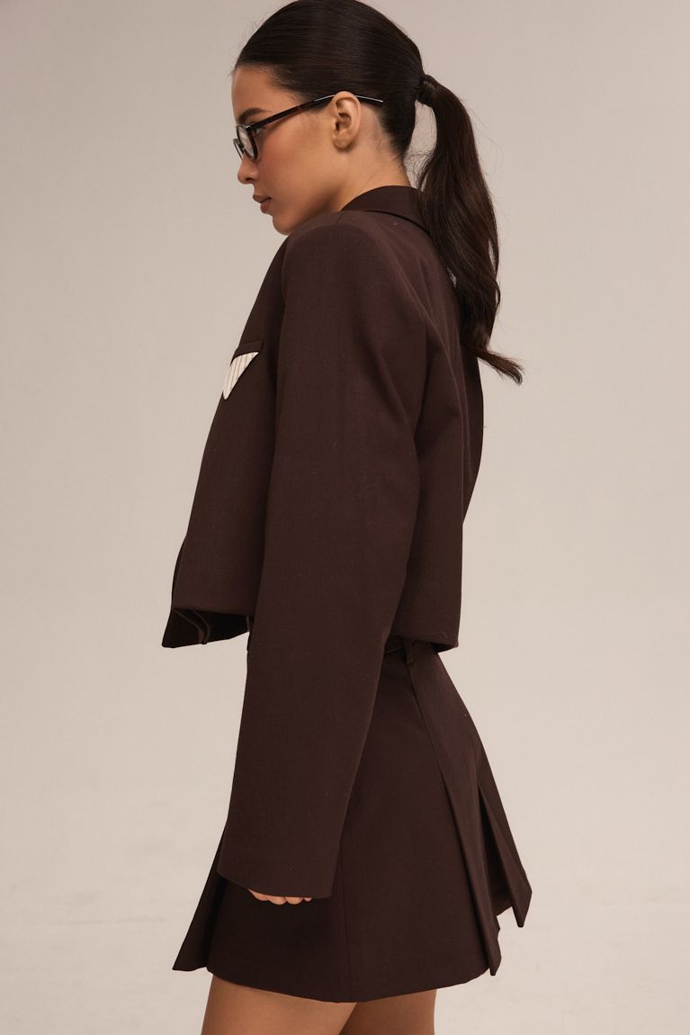 Жакет short шоколад