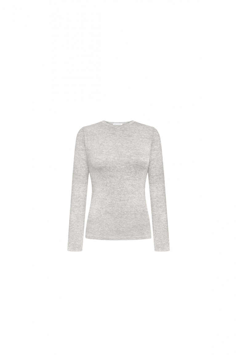 Лонгслів сірий меланж