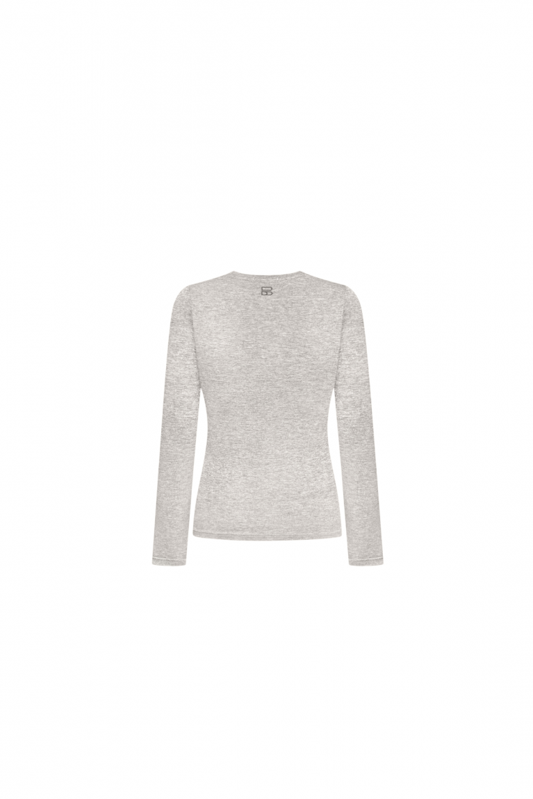 Лонгслів сірий меланж