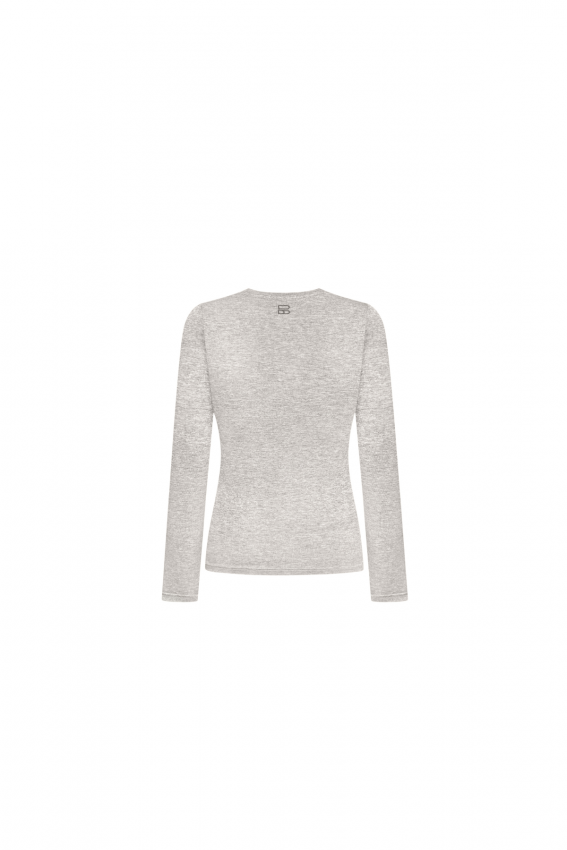 Лонгслів сірий меланж