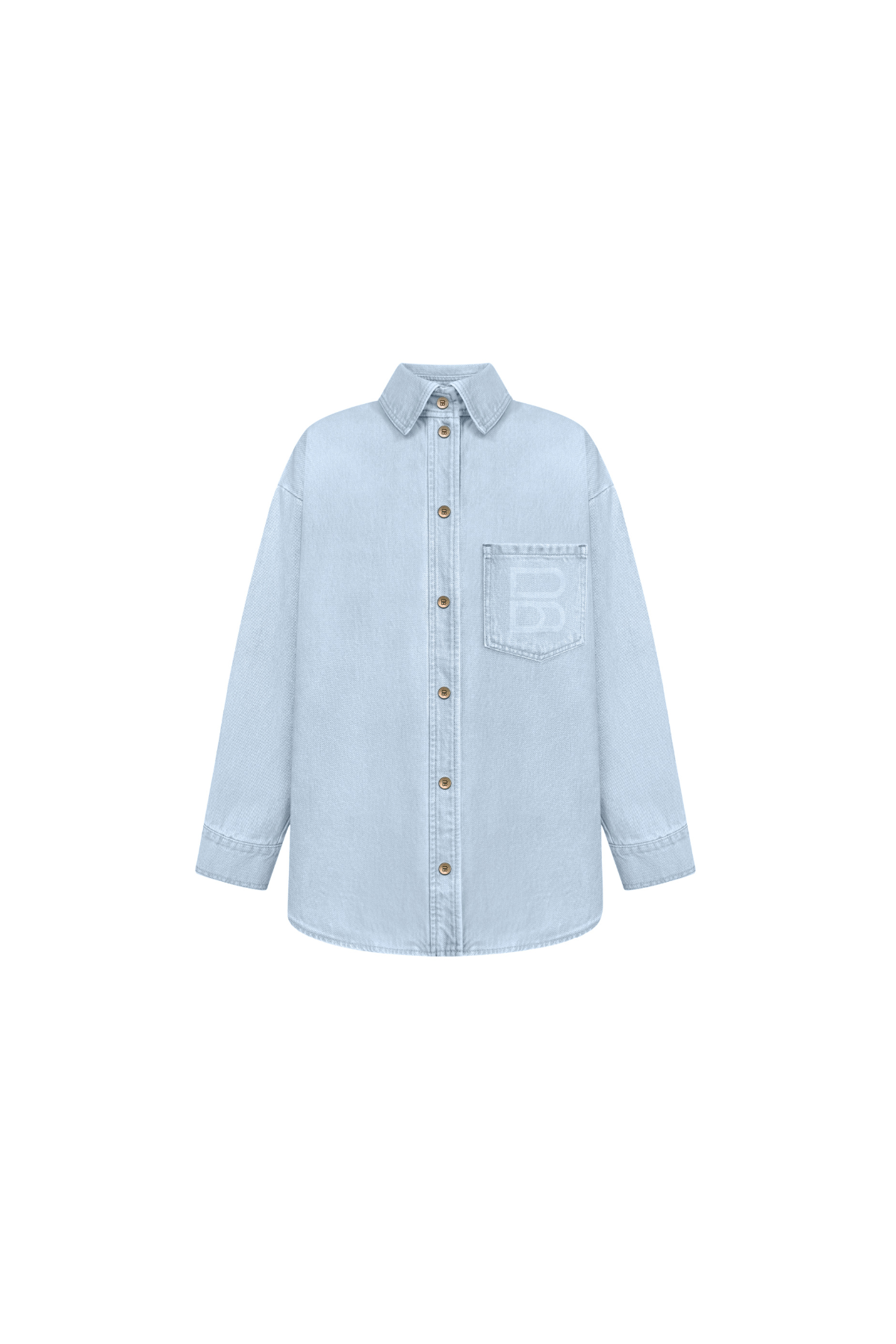 Сорочка джинс 2025 блакитна