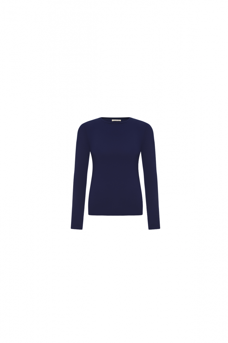 Лонгслів-рукавичка синій