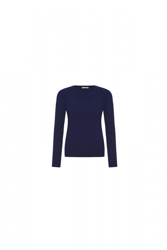 Лонгслів-рукавичка синій