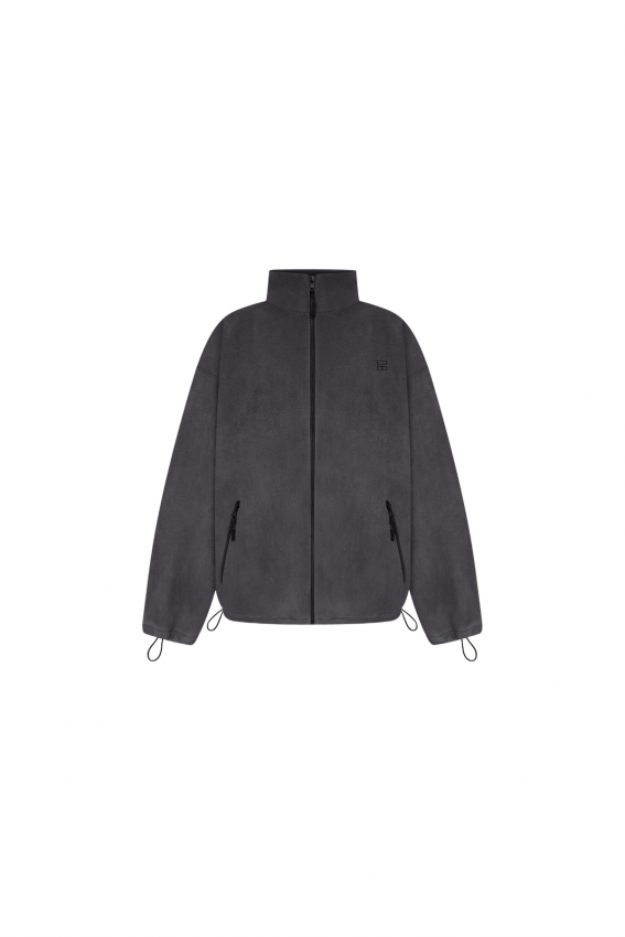 Кофта double zip фліс сіра