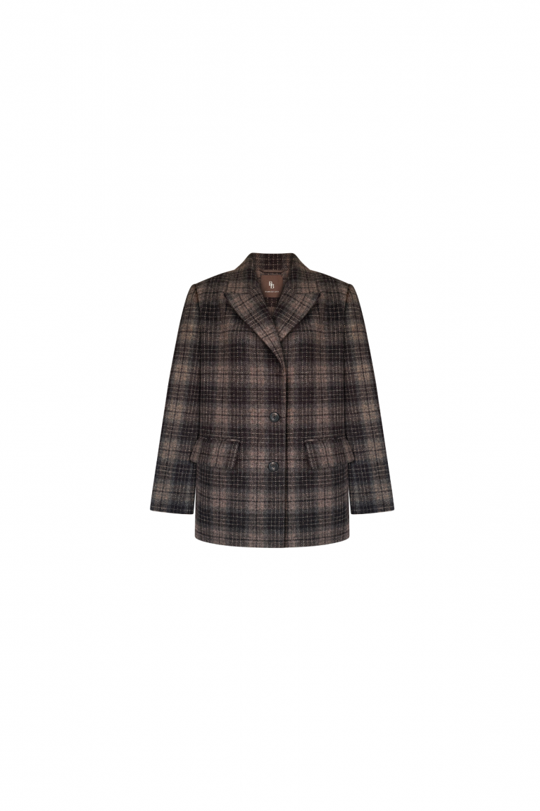 Жакет Сheckered коричневий