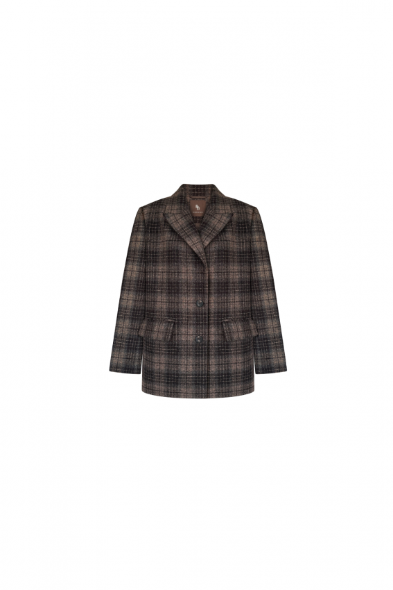 Жакет Сheckered коричневий