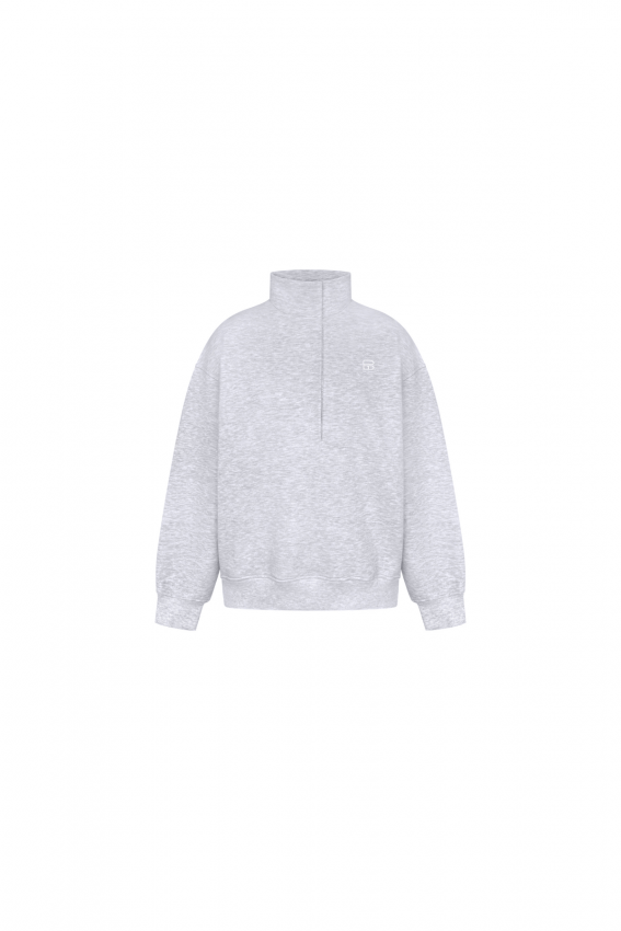 Світшот поло сірий меланж