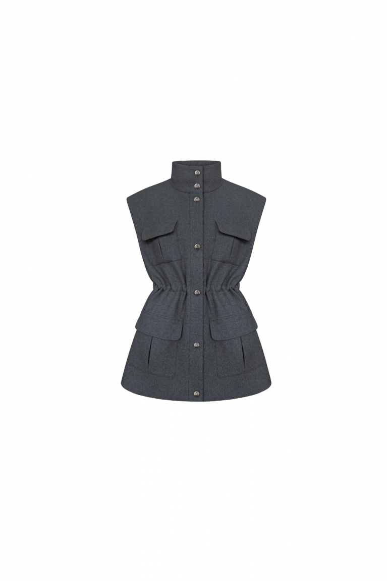 Жилет з куліскою графіт