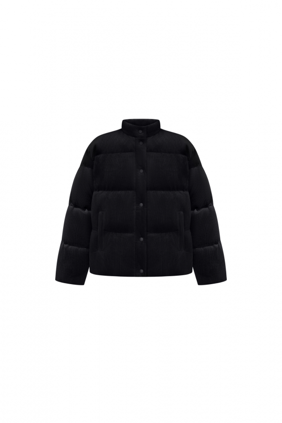 Пуфер вельвет чорний