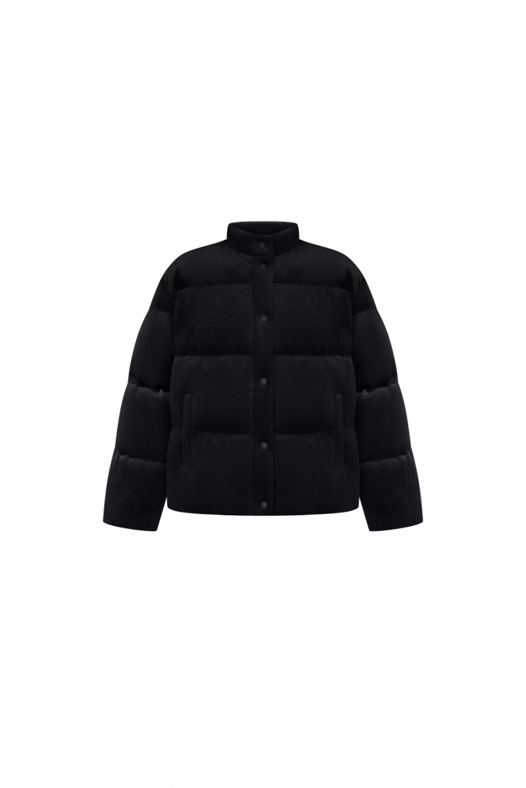 Пуфер вельвет чорний