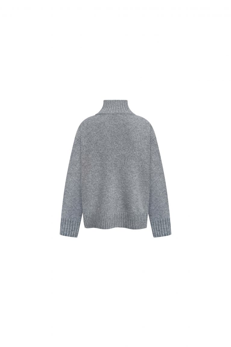 Кофта вовна на блискавці сіра