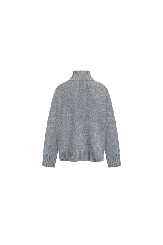 Кофта вовна на блискавці сіра