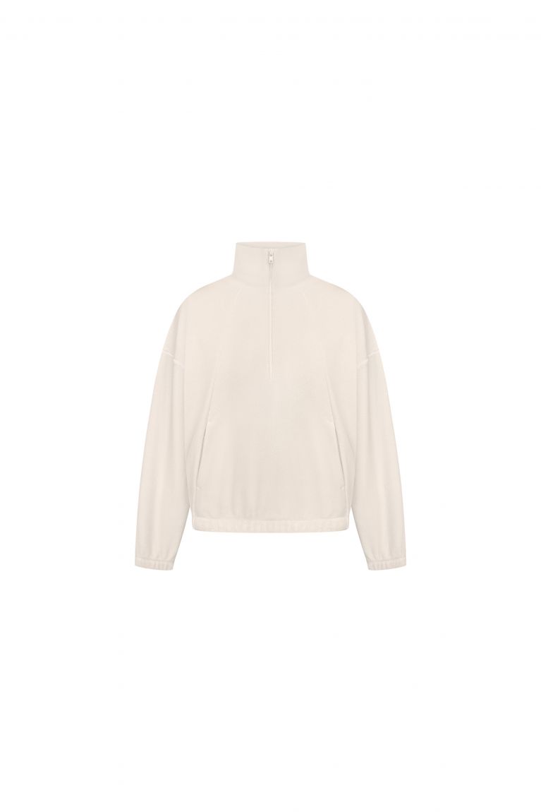 Кофта double фліс на гумці екрю