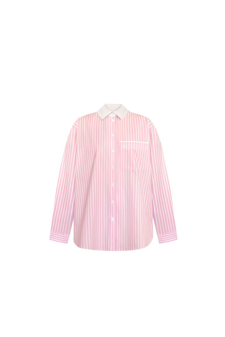 Сорочка з комірцем рожева